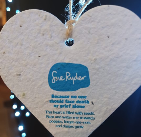 Sue Ryder Celebrate a Life paper heart