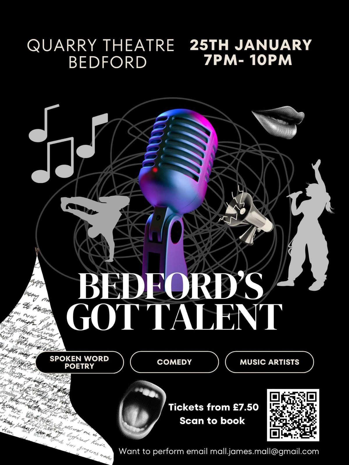 advert for Bedford's Got Talent