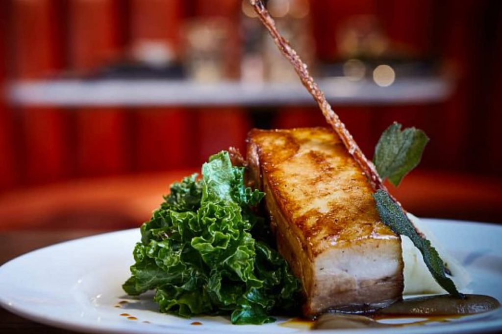Bedford Swan Hotel pan-fried fish with kale
