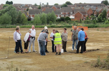 Archaeological talk at a site