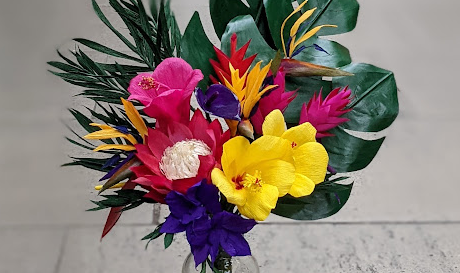 ArloArts tropical paper flower bouquet