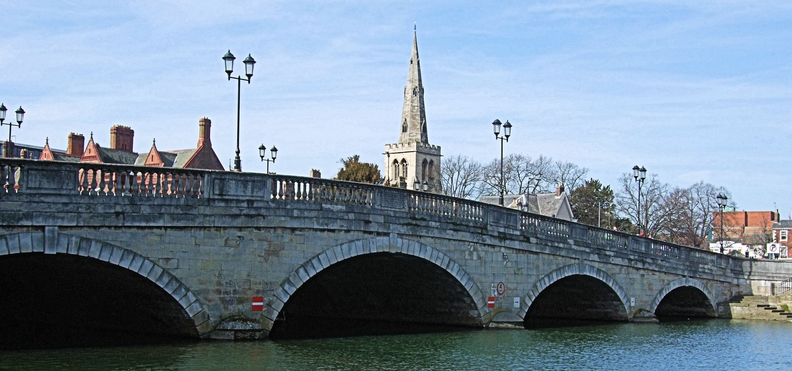 BedBID Swan Bridge leading to Bedford crossing the Ouse River
