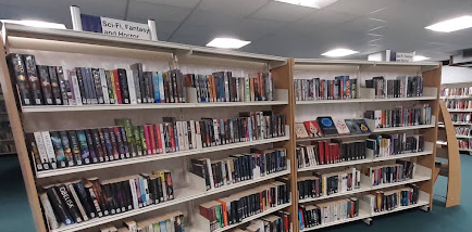 Bedford Library shelves of books