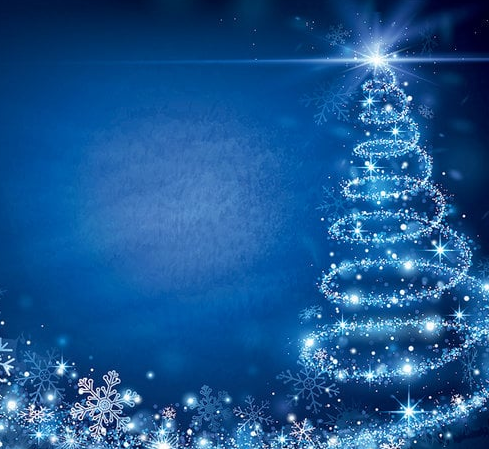 Blue Christmas spiral image