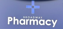 Broadway Pharmacy blue and white logo