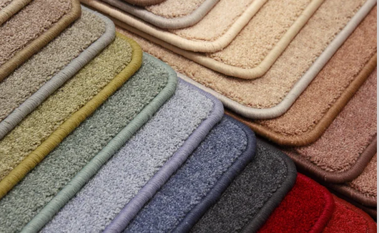 Multi colour samples of carpets