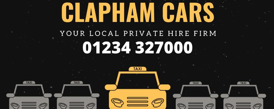 Clapham Cars black, yellow and white phone panel
