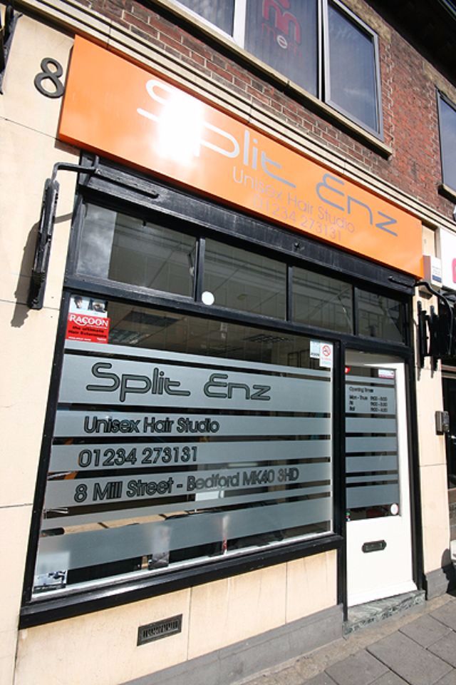 Split Enz Shop Front with orange signage