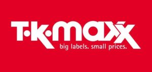 TK Maxx logo white writing on red background