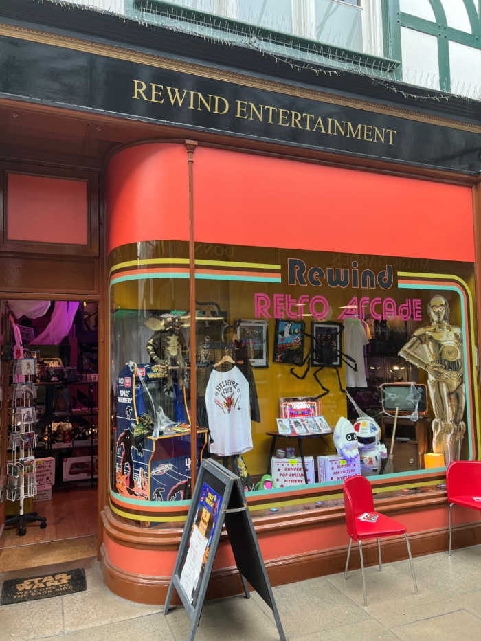 Rewind Retro Arcade shop front