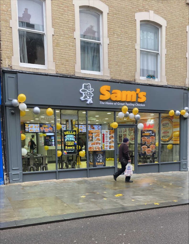 Shopfront for Sam's Chicken