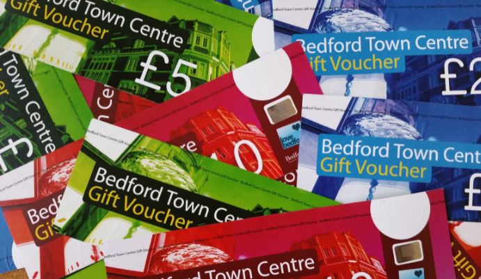 Love Bedford Vouchers ontop of one another 