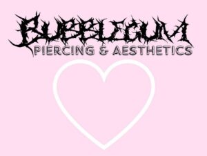 Bubblegum logo with a heart