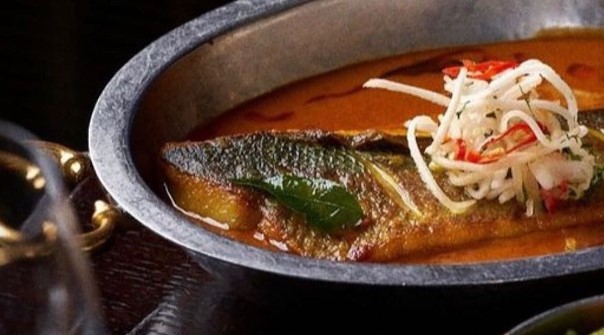 Dadaji's pan-fried fish dish with curry sauce