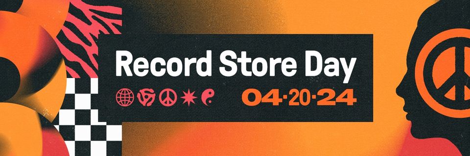 Record Store Day orange and black promotional banner