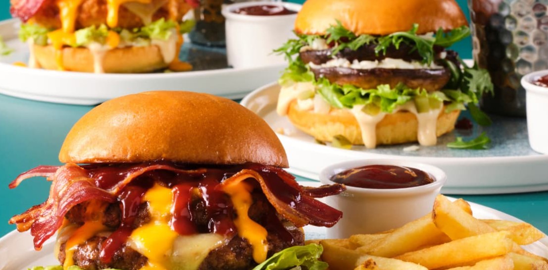 Slug & Lettuce lunchtime offer with burger and chips