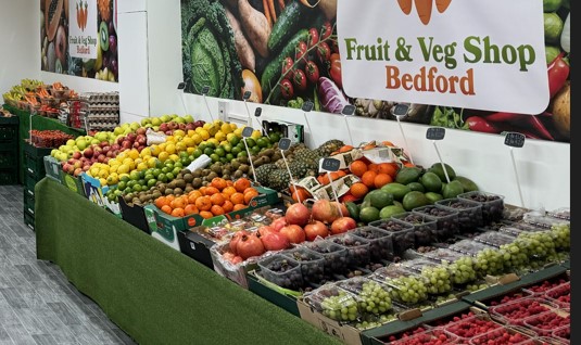 Fruit & Veg Shop dispay of fresh produce