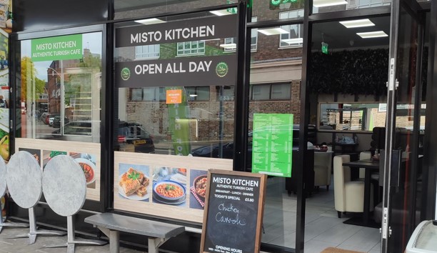 Misto Kitchen shopfront with outdoor seating and green branding