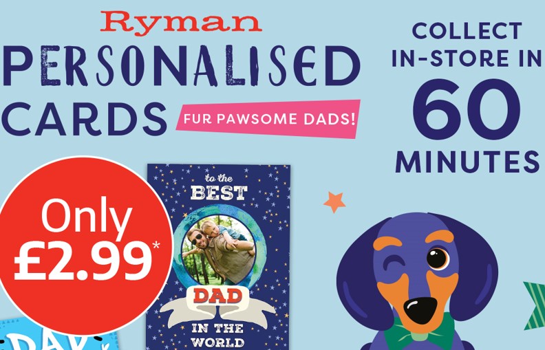 Fathers Day personalised cards poster