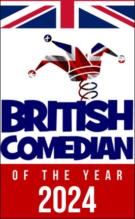 The Quarry British Comedian of the Year red, white and blue poster