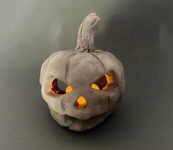 Clay Pumpkin Tealight Holder