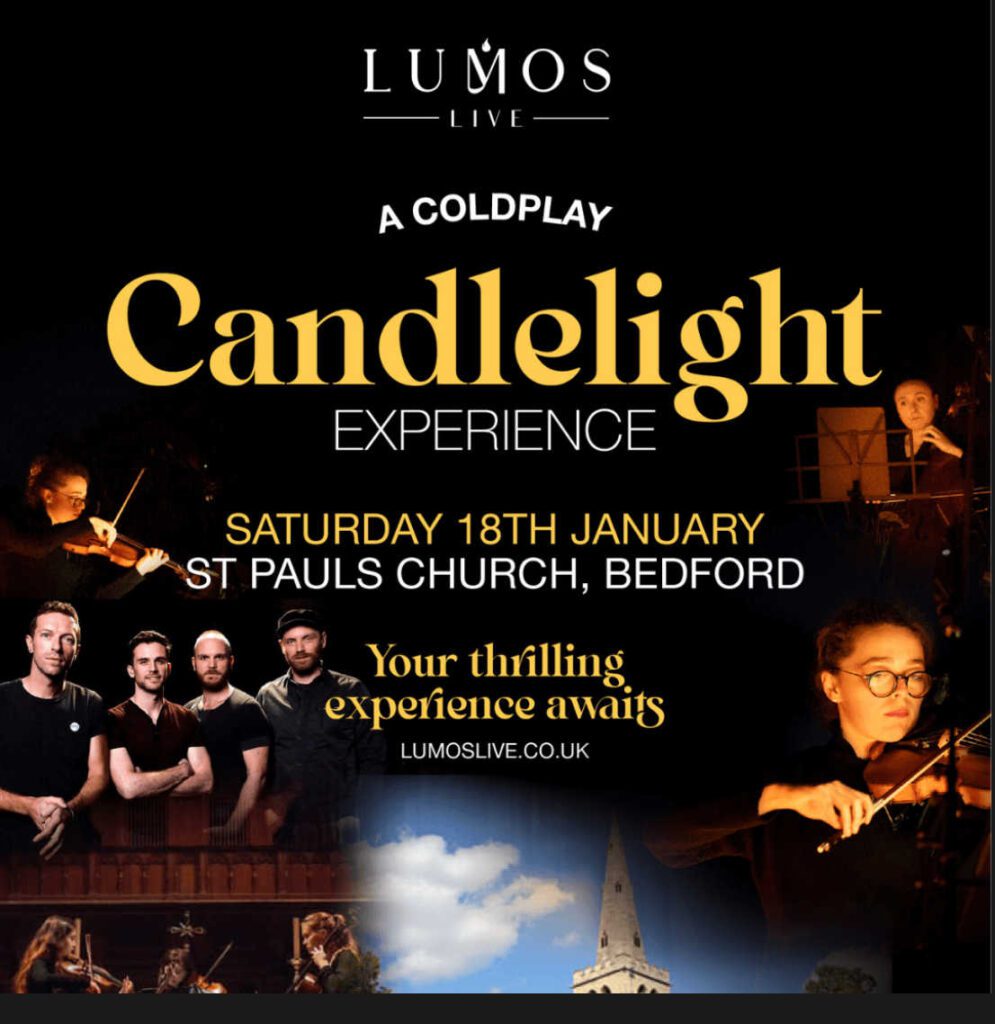 Advert for Coldplay by Candlelight at St Paul's Church