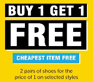 Buy One Get One Free at Shoezone*