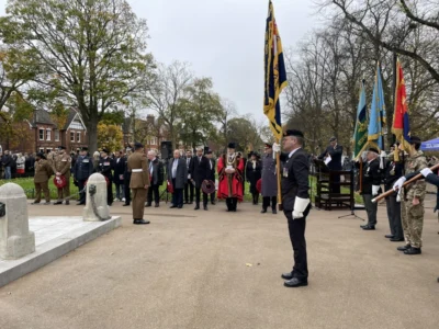 Bedford Remembrance Sunday Parade, Service of Remembrance and laying of wreaths