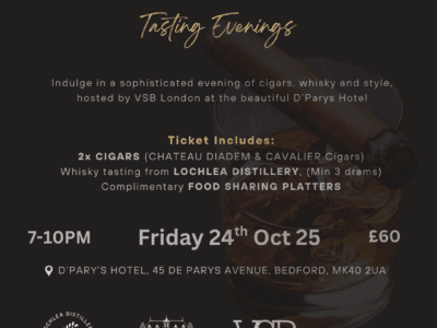 Cigar and Whisky Tasting Evenings at D’Parys Hotel