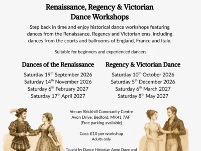 Renaissance, Regency & Victorian Dance Workshops