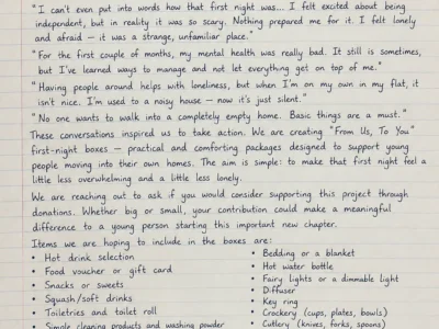 A Letter to Local Businesses: Helping Care-Experienced Young People Feel at Home