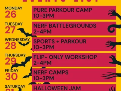Spiral Freerun CIC Half Term & Halloween Events